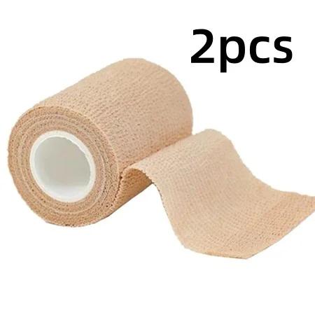 2PC Self-Adhesive Elastic Bandage Wound Bandaging Supplies Training Breathable Fixation for Sports First Aid Wound Plasters Tape