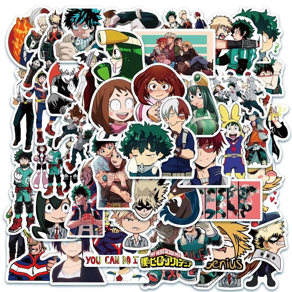 1050 100 шт. Наклейки Моя геройская академия Деку Японское аниме Boku No Hero Academia Наклейка Бакуго Кацуки Всемогущий Наклейка Игрушка