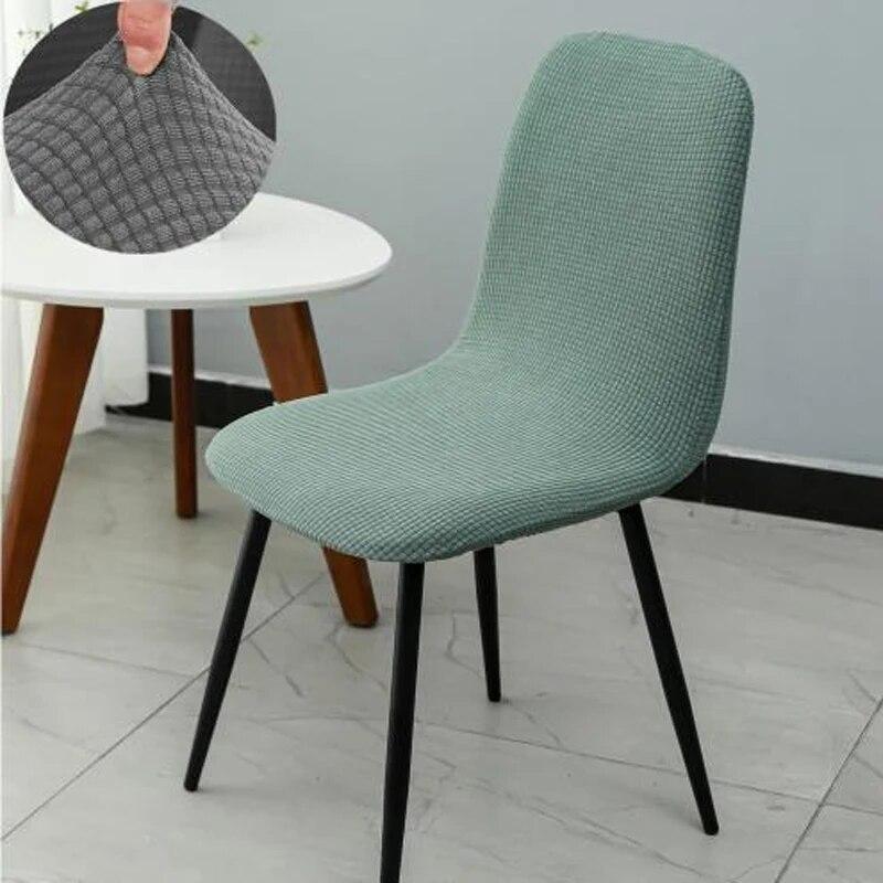 High Quality Multi-color Thickened Elastic Chair Cover Universal Curved Dining Chair Cover All Inclusive Backrest Integrated Set