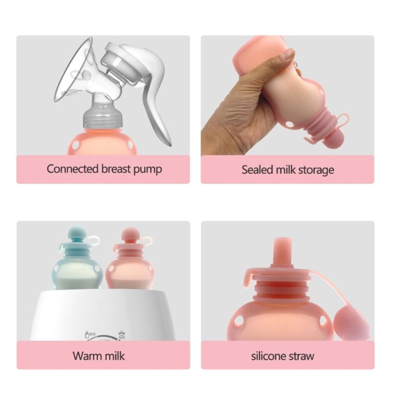 Многоразовый пакет для хранения детского питания 150 мл, силиконовый пакет для молока и каши, герметичный органайзер, контейнер для хранения с возможностью сжатия