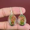 Серьги Unakite, настоящие драгоценные камни, серьги из стерлингового серебра 925 пробы, ювелирные изделия ручной работы, новейшие дизайнерские серьги, подарки для жены, свадебные украшения