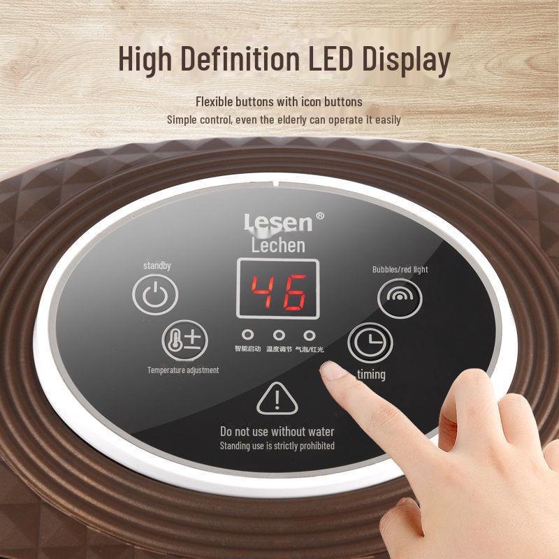 Подогреваемая ванна для ног с роликовым массажем и терапией красным светом