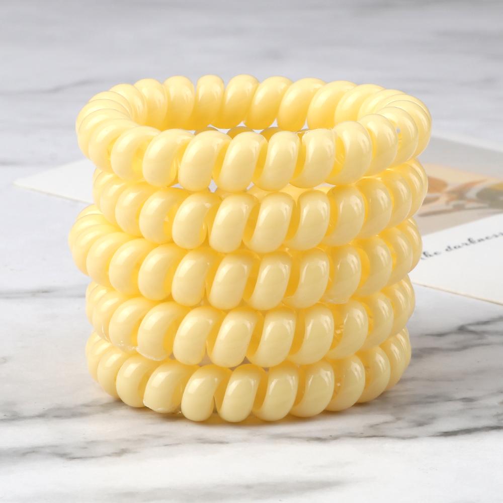 5 шт./набор Эластичные конфетные цвета Телефонный провод Простые женские резинки для волос Веревка для волос для детей Девочек Скранчи Повязка на голову Жевательная резинка Подарки