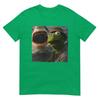 Funny Smoking Frog Meme Vintage Shark Attack Parody Tee TShirt