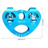 Mountaineer Rock Climbing Pulley Outdoor Crossing Twin Wheels Pulley Aluminum Alloy Double Pulley With Ball Bearing