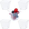 25 шт. 60 мл Мини-десертные чашки Квадратные пластиковые чашки Многоразовые Чашки для желе, муссов, закусок Контейнер для еды Декор для вечеринки, дня рождения