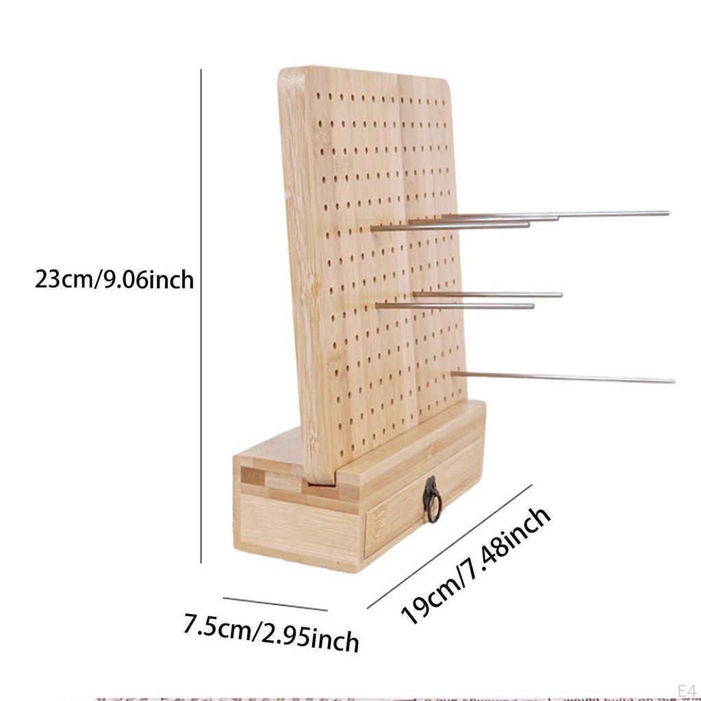 Блокировочная доска с крючками и ящиком для хранения, деревянные отверстия для домашних бабушкиных квадратов