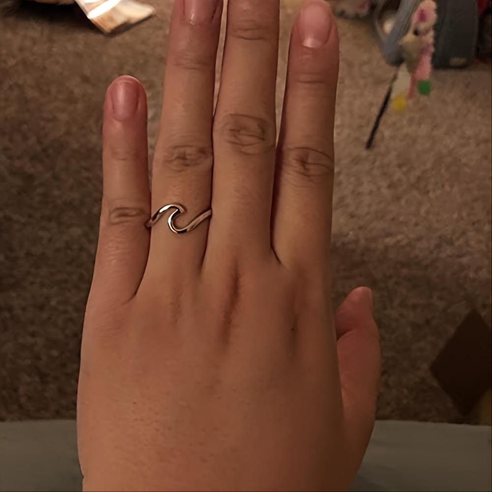 Простые волнистые кольца из стерлингового серебра 925 пробы для женщин, свадебные, помолвочные, изысканные ювелирные изделия, подарок