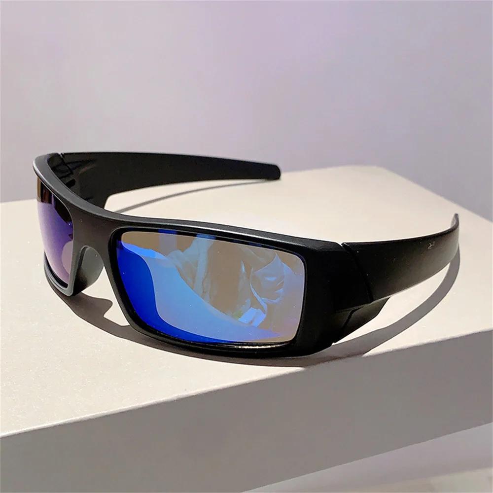 Rectangular Around Frame Sunglasses Men Outdoor Driving Cycling Eyepiece Women  Sun Glasses Anti Uv400 Shades