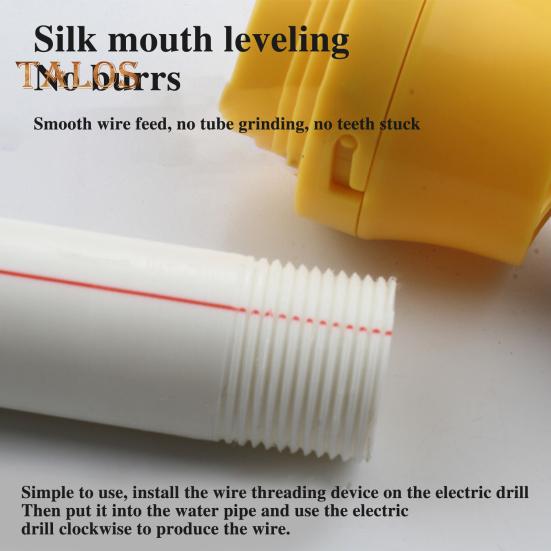 Инструменты для нарезания резьбы из ПВХ, набор круглых плашек для труб, высокая прочность, простая установка, простой в использовании, набор сантехнических инструментов для резьбонарезчика труб