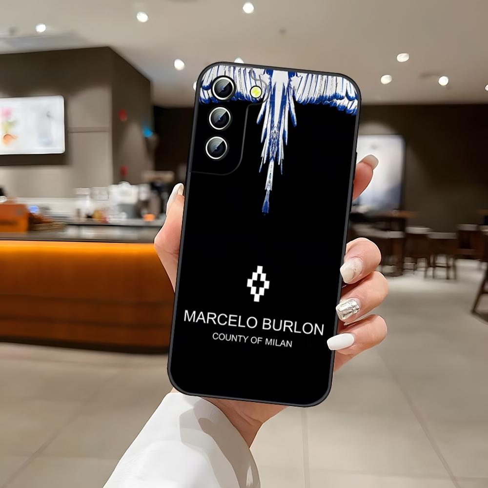Модный дизайн с вставками из капа - Чехол для телефона Marceloes Для S25 Samsung S26 S24 Ultra S22 S23 S20 Fe S21 Plus A54 A34 A16 A53 Задняя крышка