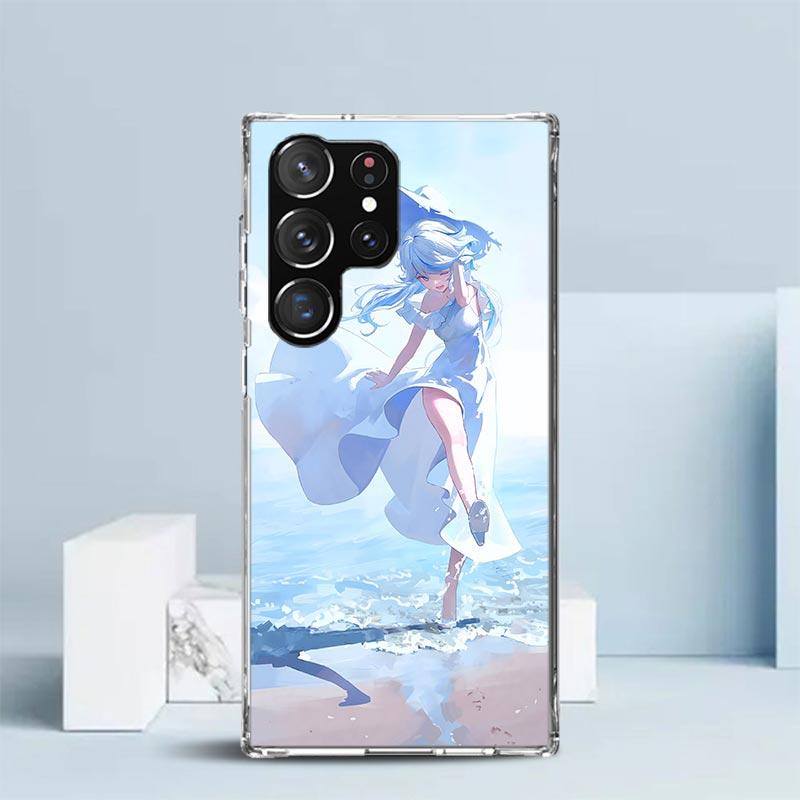 Милая Фурина Genshin Impact Мягкий чехол для Samsung Galaxy S25 Edge S26 S24 S23 Ultra Чехол для телефона S22 S21 Plus S20 FE С рисунком