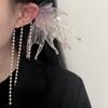 Модные Шикарные Ушные Манжеты 'Русалочка Принцесса' Фейри Эльф Цветок Ушные Плавники Ушные Манжеты Эстетичные Без Прокола Жемчужная Кисточка Серьги-клипсы Вечеринка