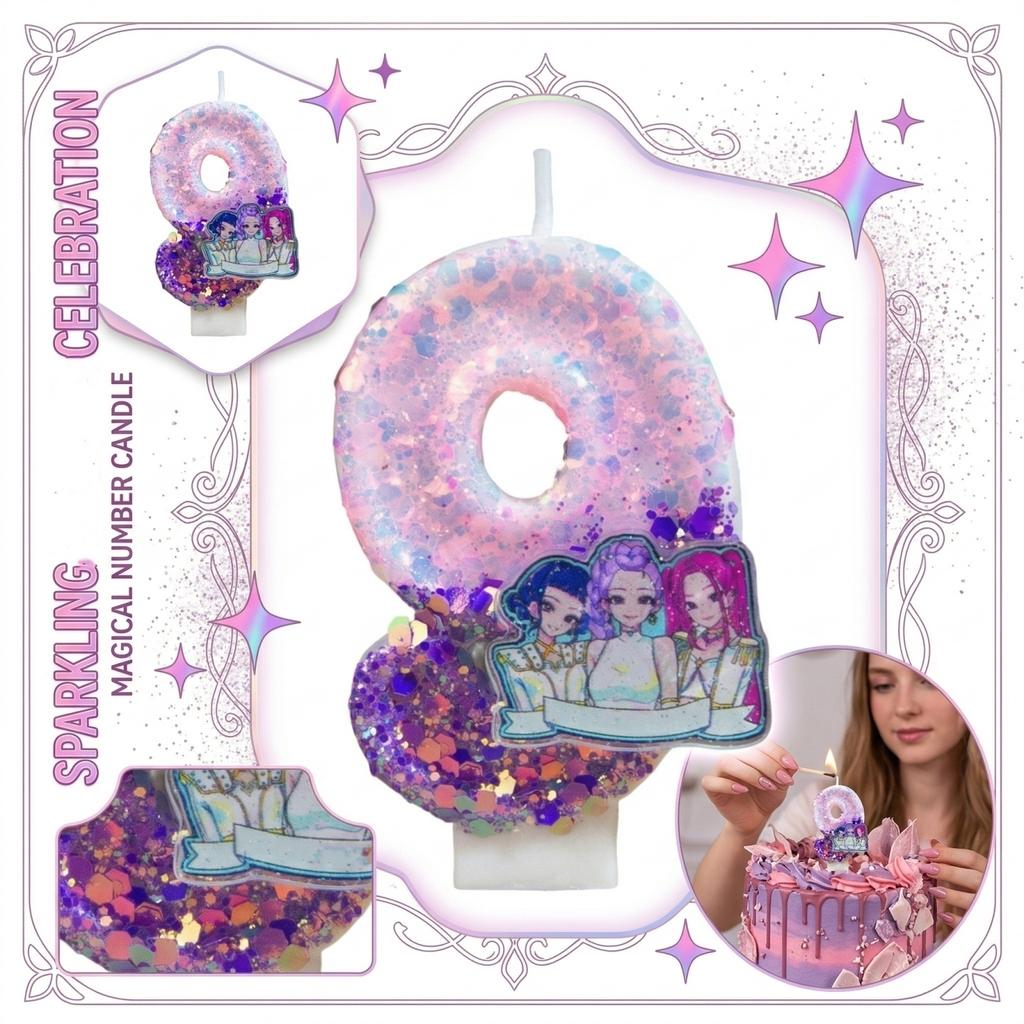 Fashion Cartoon Creative Birthday Candles Party Digital Candles