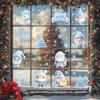 9 Sheets/Set Christmas Window Cling Removable Waterproof PVC Winter Merry Christmas Static Glass Sticker Holiday Party Decoration Decal