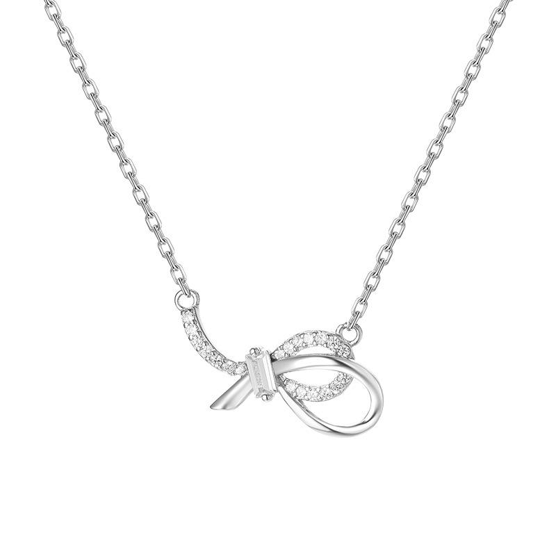 Ожерелье-бантик темперамент для женщин на Новый год, модное, легкое, роскошное, нишевая цепочка на ключицу, цепочка на шею