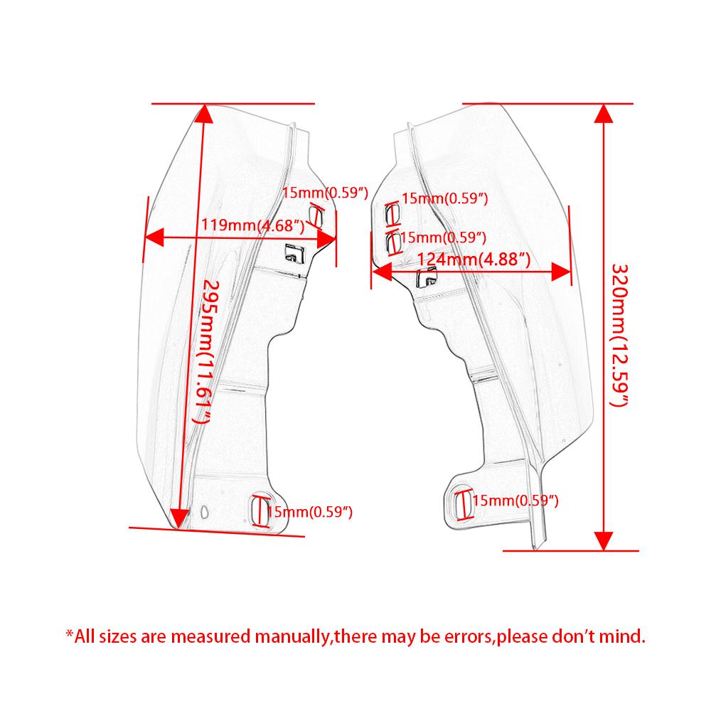 Motorcycle Mid Frame Air Deflector Heat Shield For Harley Touring Electra Road Street Glide Classic CVO 2017 - 2022  Road King
