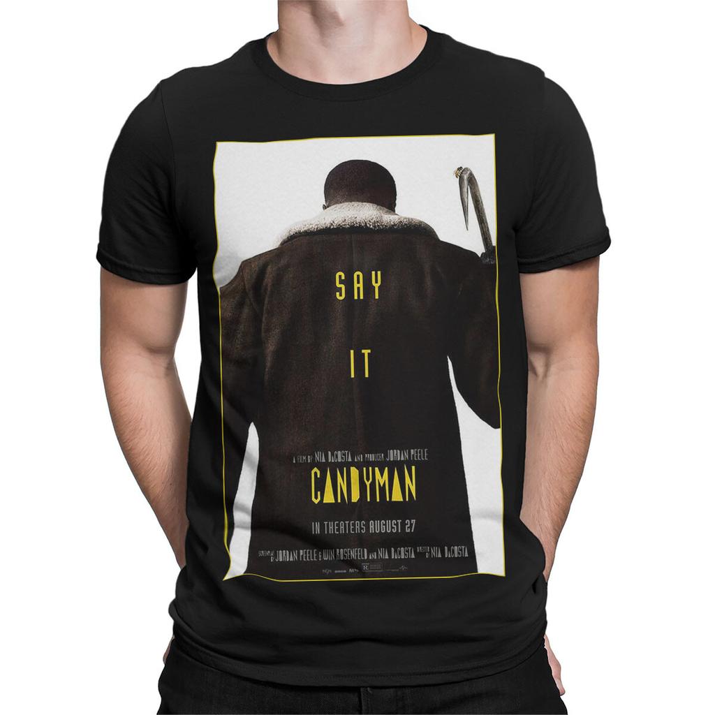 Candyman Say It Horror Movie Mens 100% Cotton T-shirt Mens Tees Top Womens Tee Graphic Unisex Top