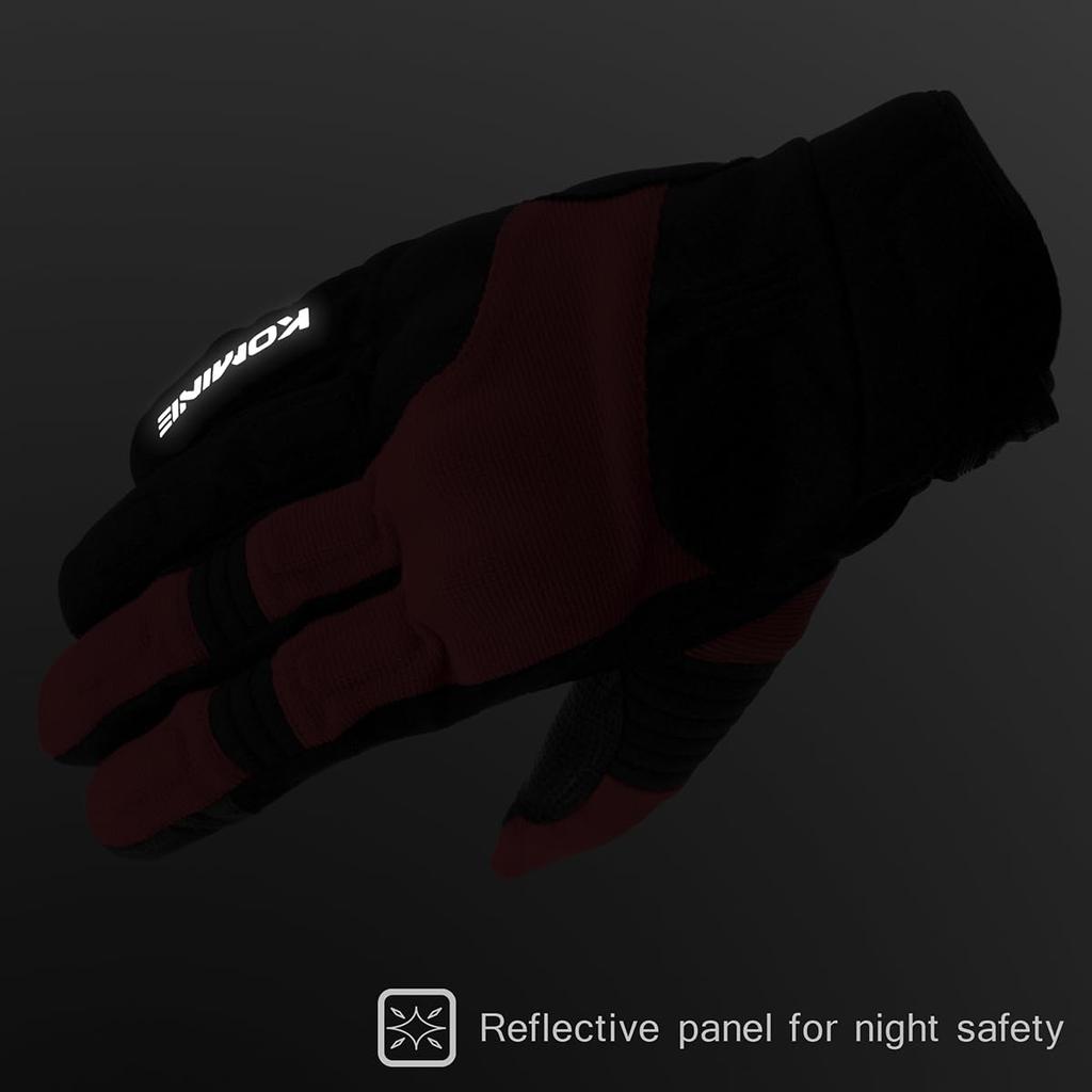 Komine Мотоциклетные перчатки Защитные зимние перчатки Hannibal Базальтово-серые L GK-8184