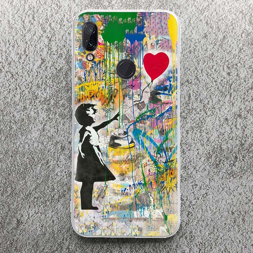Banksy Graffiti Art Print Soft Case for Xiaomi Redmi Note 10 9 9S 8 Pro 7 Phone Shell Mi 15 Ultra 14 12T 11T 10T 9T 12 11 Lite M