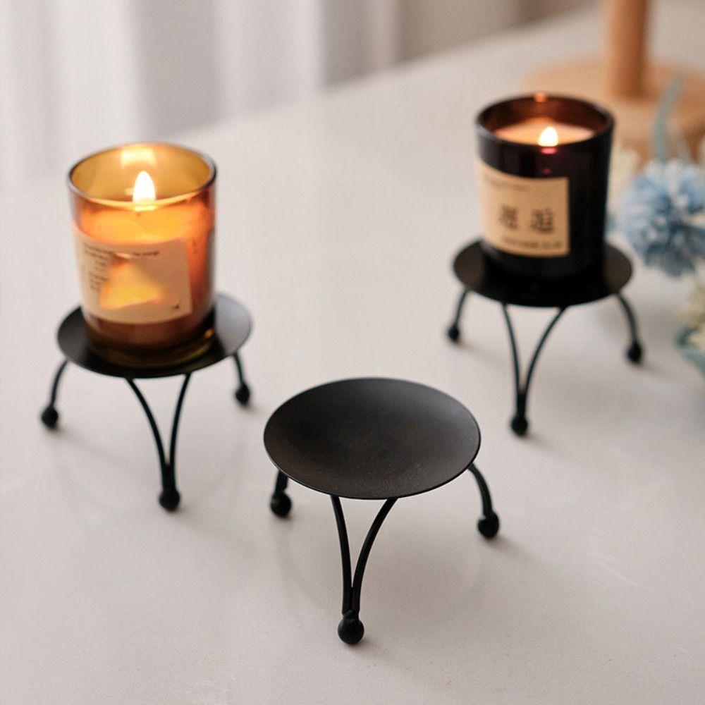 Золотой/Серебряный Круглый Подсвечник Железо Железный Подсвечник Украшение Украшение для дома Подсвечник Дом