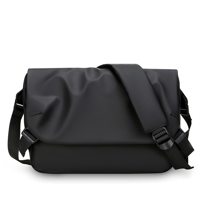 Men's Fashion Waterproof Crossbody Shoulder Bag Lightweight Large Capacity Casual PU Messenger Bag