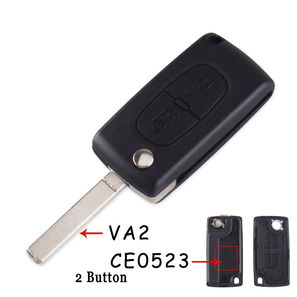 Чехол для ключа зажигания с дистанционным управлением для Peugeot 207 307 308 407 607 807 Для Citroen C2 C3 C4 C5 C6 Складной корпус автомобильного ключа 2/3/4 кнопки