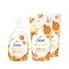 Dove Beauty Moisture Foaming Body Wash, Osmanthus, 540g + 2 Refills (430g Each)