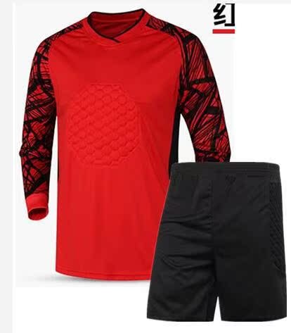 New football goalkeeper suit, adult youth football professional goalkeeper suit set, thickened sponge protection buffer