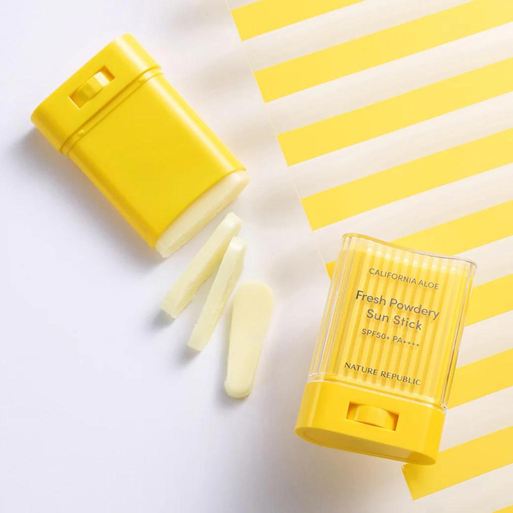 Nature Republic California Aloe Fresh Пудровый солнцезащитный стик SPF 50+ PA++++ 24 г
