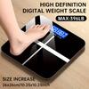 396lb Digital Bathroom Scale - High-Precision, LED Display, KG/LB Switchable, Temperature Reading, Ultra-Wide Platform