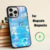 F-Frutiger Aero Aqua N-Nostalgia Чехол для телефона для iPhone17,16,15,14,13,12,11 Plus, Для чехла с магнитной беспроводной зарядкой