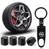 CIE1 Car Tire Valve Stems Cap With Keychain Anti-Theft Compatible For Opel Astra j g Insignia Corsa d Vectra c Zafira a Auto Gadgets