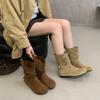 2025 New Autumn Thin Niche Popular Retro Style Versatile Small Man Inner Height Increase Thin Boots