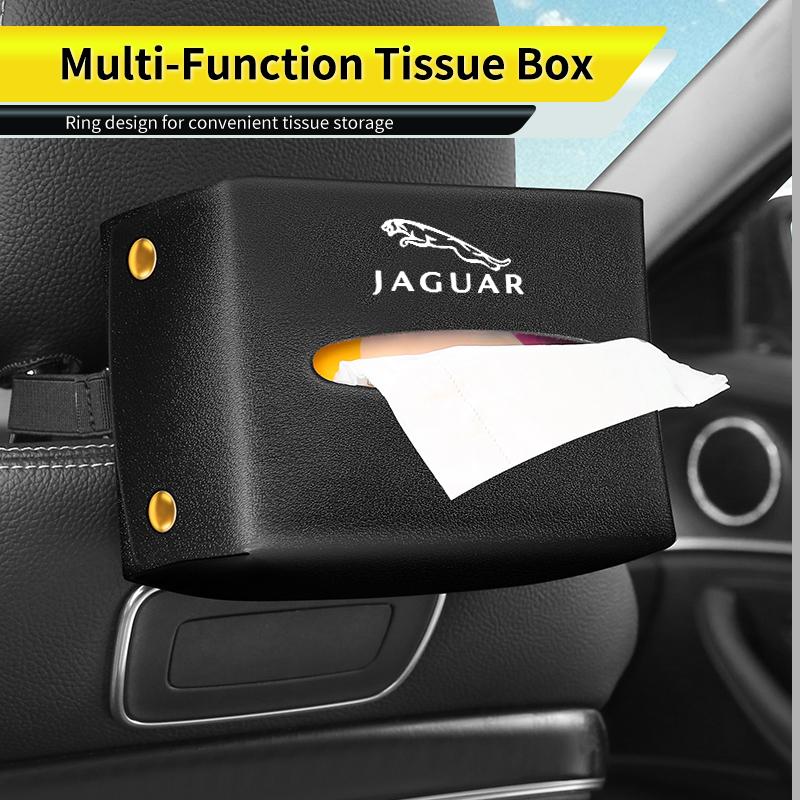 Car Tissue Box Armrest Storage Case Seatback Napkin Holder Accessories For Jaguar XF XJ XE S-Type F-Type X-Type F-Pace I-Pace HH1