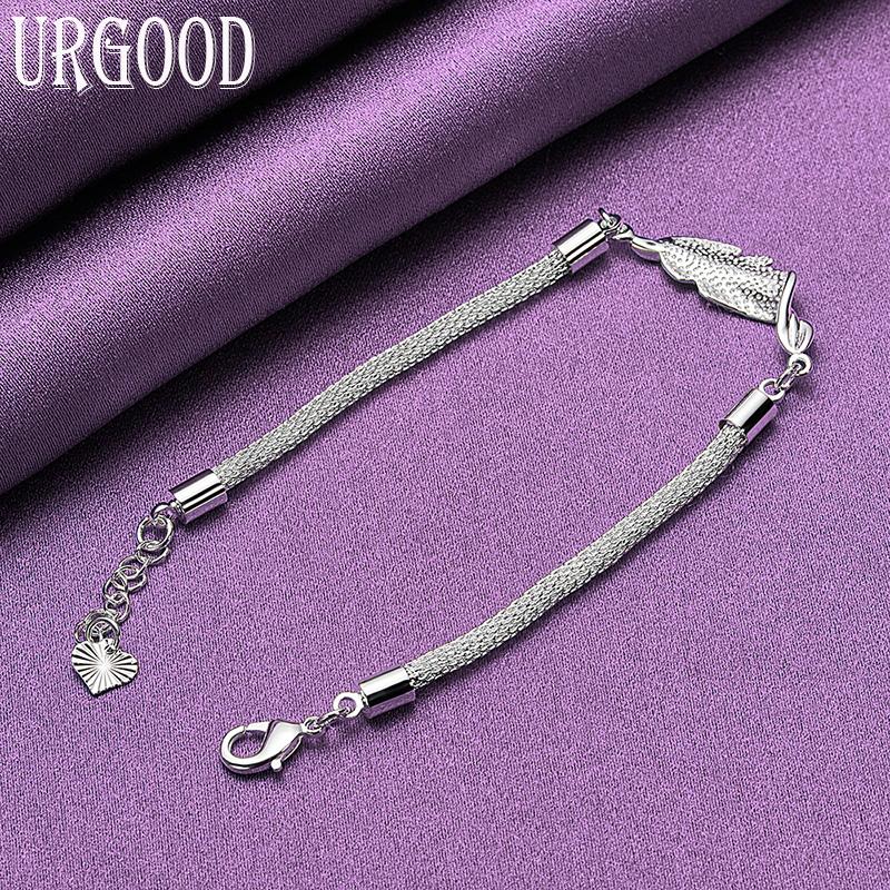 Браслет-цепочка из стерлингового серебра 925 пробы со змеей, модный подарок, ювелирные изделия для вечеринки