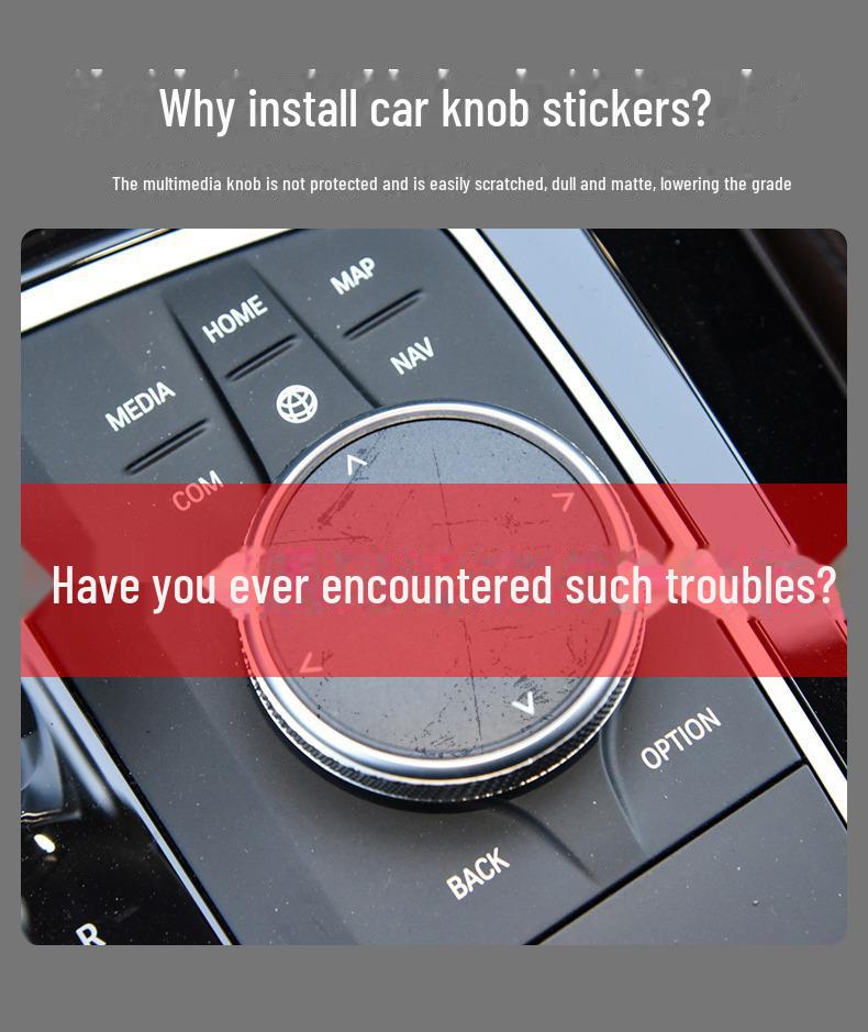 Наклейки на ручку мультимедиа из углеродного волокна для BMW 1-7 серии X3-X7