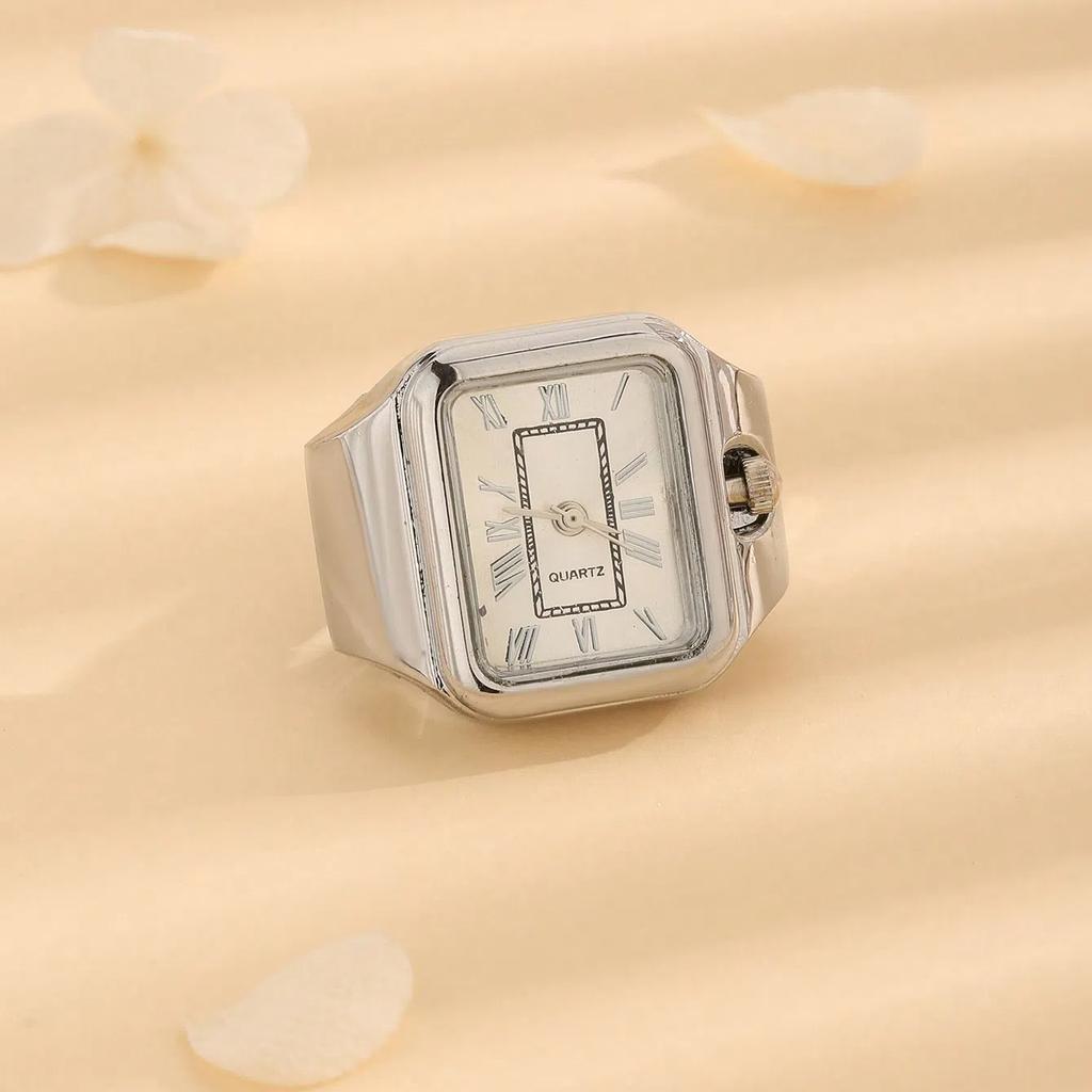 Fashion Ring Roman Numerals Design Quartz Watch For Women Men