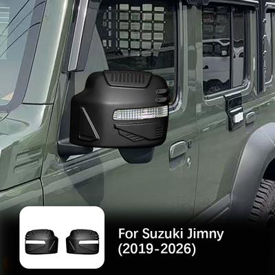 Накладка на боковое зеркало для Suzuki Jimny 2019 2020 2021-2026 Колпачок зеркала заднего вида Отделка Внешние аксессуары для автомобиля Вид под карбон