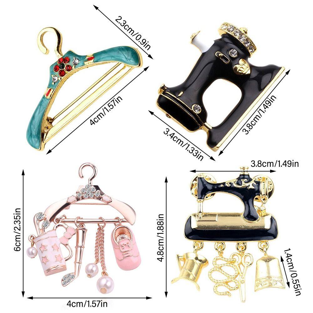 Metal Badges Pendants Enamel Brooch Sewing Machine Brooch Hanger Brooches Suit Collar Pins