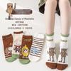 Classic Mountains & Seas Socks: Cute Cartoon Cotton Mid-Calf Socks for Kids – Breathable and Comfortable for Autumn & Winter