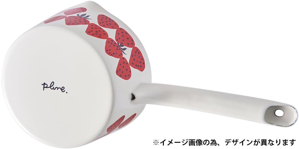 Tamahashi Enameled Milk Design Gas and Induction Compatible Plune. Pan, 15cm, "Lemon" [YJM-108],