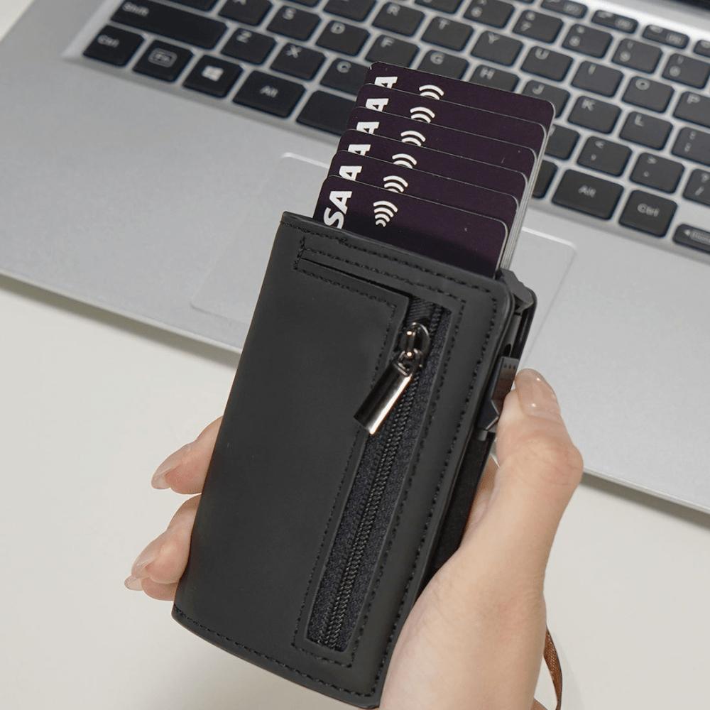 RFID-кошелек для карт Мужской высококачественный чехол для карт Бизнес-простой кошелек Антикражный кошелек для карт