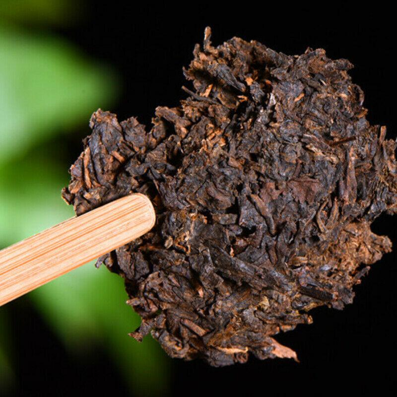 357 г Пуэр с желтой печатью, приготовленный чайный пирог, черный чай Пуэр, полезный для здоровья напиток для похудения