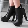 Women's Ankle Boots Autumn Spring 2025 High Heels Short Boot For Women Fashion Buckle Red Black Party Shoes Female Large Size