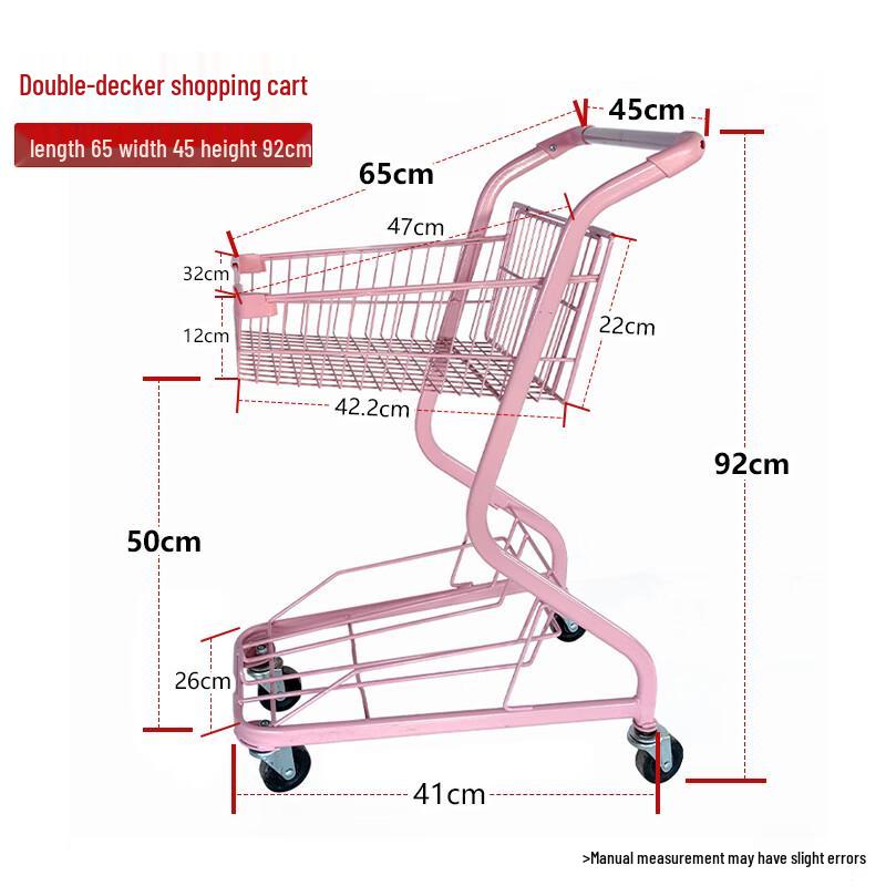 Foldable Stair-Climbing Metal Shopping Cart