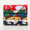 Christmas Cartoon Dish Towels Set, 1/3/6-Pcs - Polyester Knit Fabric Low Lint Kitchen Towels with Santa and Holiday Theme