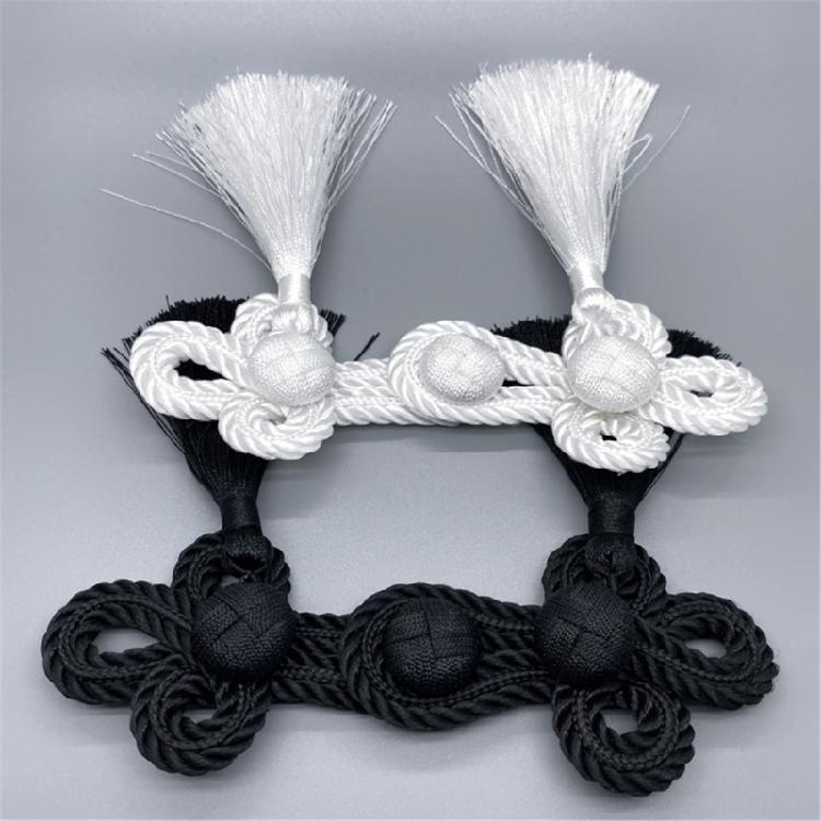 Three Leaves Fringe Knot Buttons Chinese Clothing Decorative Sewing Accessories