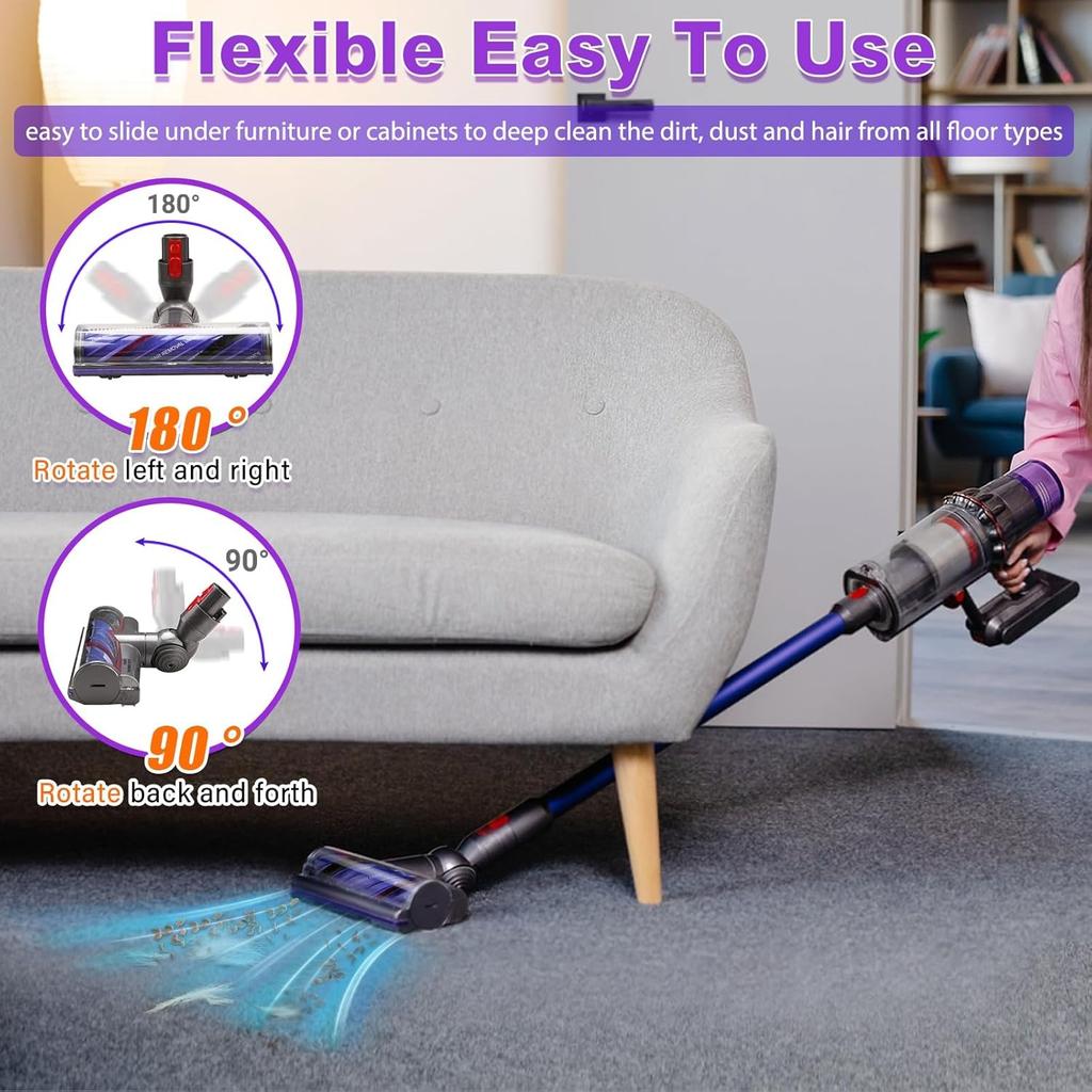 Насадки для пылесоса Dyson V7 V8 V11 V15 Animal V10 Cyclone, Запасные части для головки пылесоса, Улучшенные, Без запутывания, Быстросъемные
