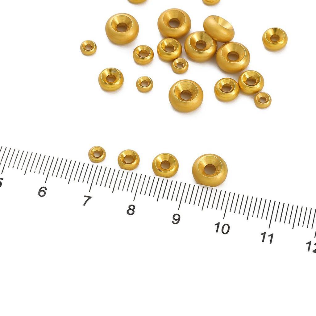 5Pcs Copper Sand Gold Hexagonal Spacer Beads For DIY Jewelry Making Bracelet Earring Necklace